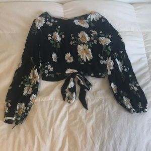 Floral Crop Top Blouse